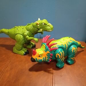 2000 -2009 Imaginext Mattel Dinosaur Ripper And T-Rex Spike.